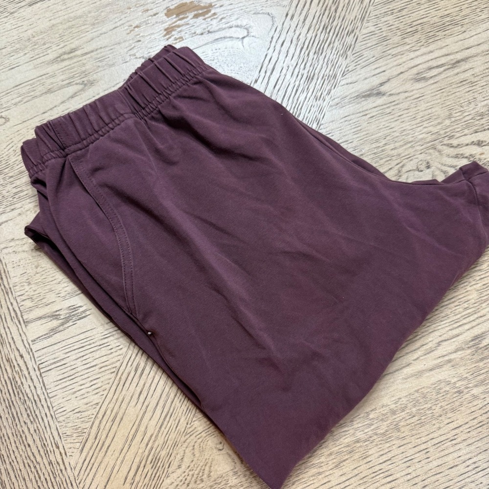 L.L. Bean Small Petite Perfect Fit Pants Burgundy‎ Elastic Waist Cotton Spandex